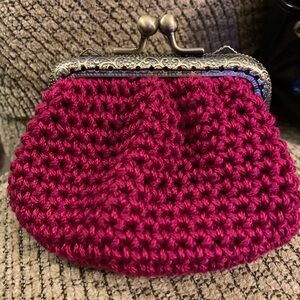 Handcrafted Red Crochet Coin Purse